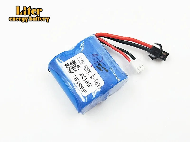 7.4 v 800 mAh akumulator litowo-jonowy do H100 H102 szybka łódź RC akumulator litowo-jonowy 18350 800 MAH