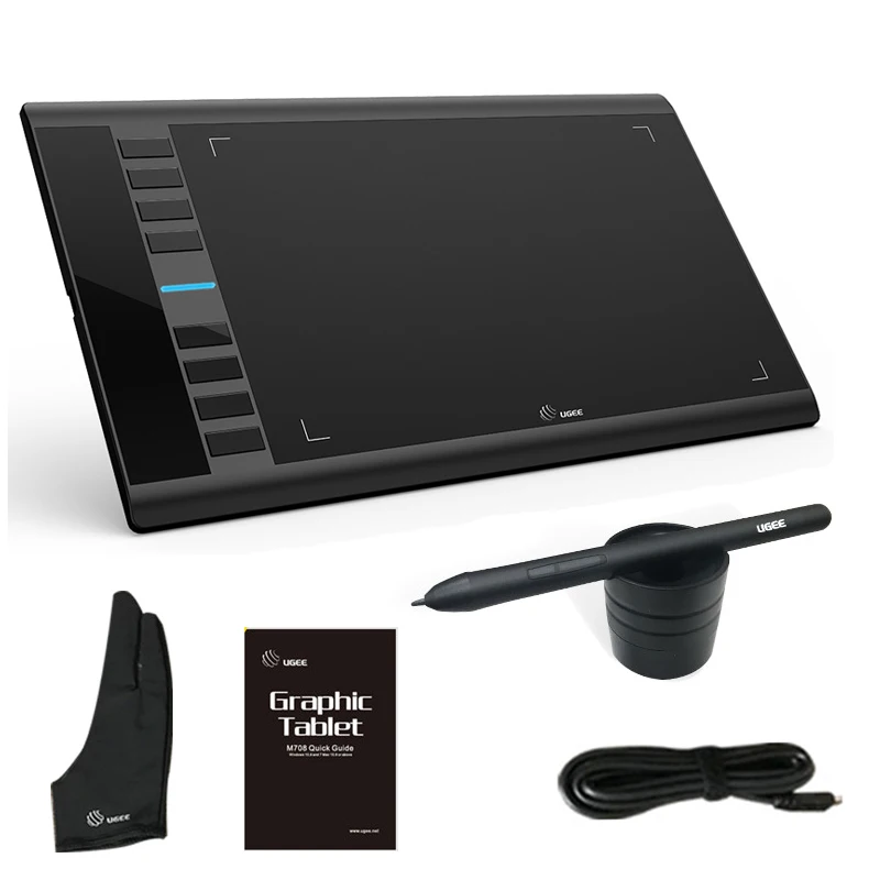 Imagem -02 - Tablet Gráfico Digital Ugee M708 v2 para Desenho 10x6 com Caneta sem Bateria