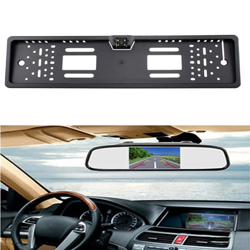 

4.3"LCD reversing camera License plate frame camera CCD car rear view camera license plate frame rearview image system 7"LCD