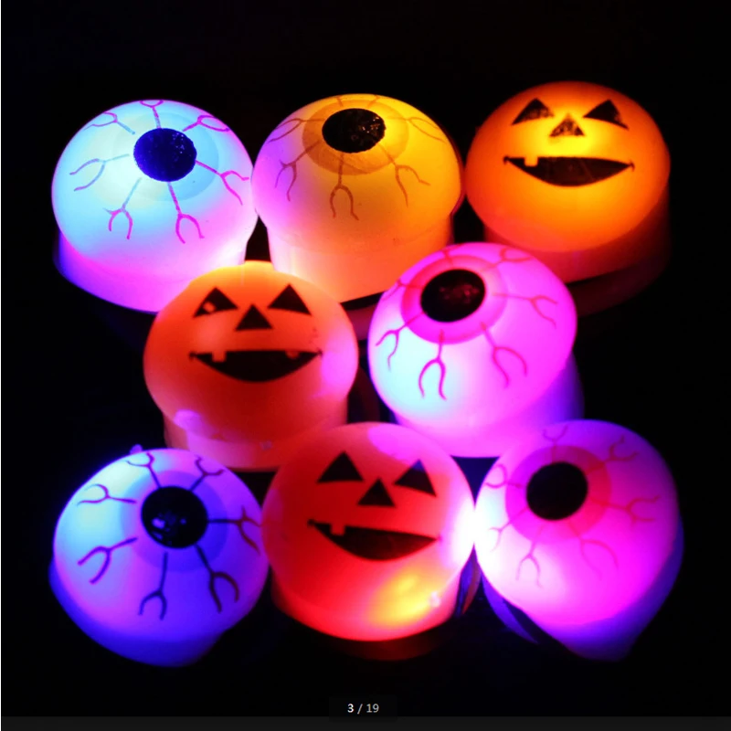 

30pcs/lot New Glowing In The Dark Toys LED Flashing Finger Rings Light for Halloween Birthday Party Favor Decors Luminous Ring