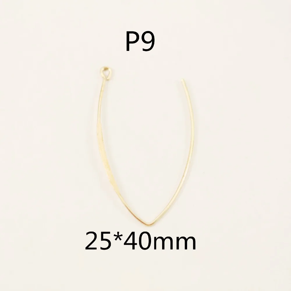 10pcs/lot Copper plated gold U-shaped ear hook hypoallergenic diy hand-made material package jewelry earrings ear clip