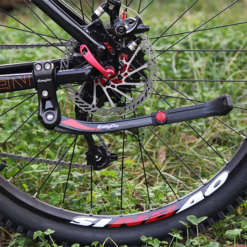 Easydo 24 ''-29 ''マウンテンバイクバイクキックスタンドパーキングラック700cマウンテンバイクサポートサイドキックスタンドフットブレース調整可能34-41cm