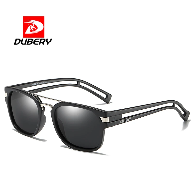 DUBERY Polarized Sunglasses for Women Vintage  Men's Driving Rectangular 100% UV Protection Fashion Sun Glasses for Men/Women