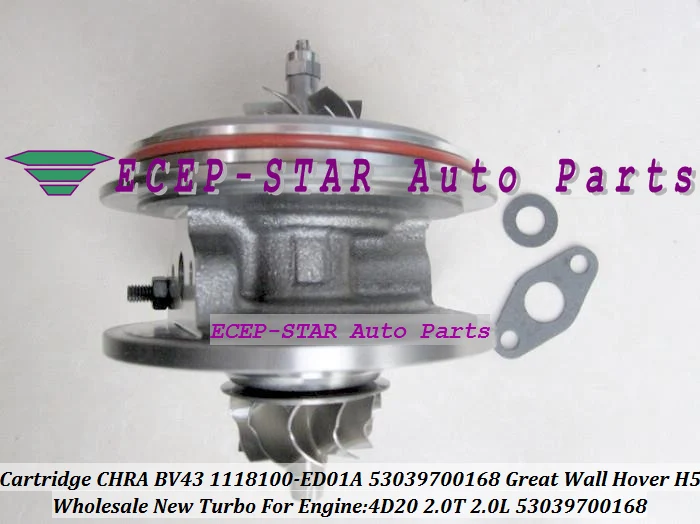 Turbo Cartridge CHRA BV43 168 53039700168 53039880168 1118100-ED01A 1118100ED01A For Great Wall GW Auto Hover H5 2.0T 4D20 2.0L