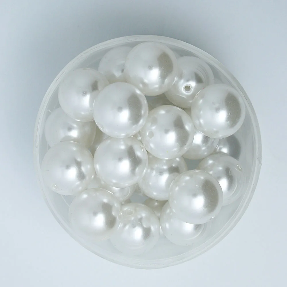 4/6/8/10/12/14/16/18/20mm White Round High Quality ABS Pearl Beads DIY Craft Fashion Jewelry Accessories Garment Beads