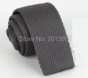 

2019 solid knitted skinny ties for men Crochet necktie cravat