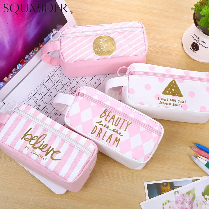 Kreative Bleistift Fall Einfache Design Stil Zipper Bleistift Taschen Stift Halter Schule Lieferungen Schreibwaren Bleistift Box für Jungen oder