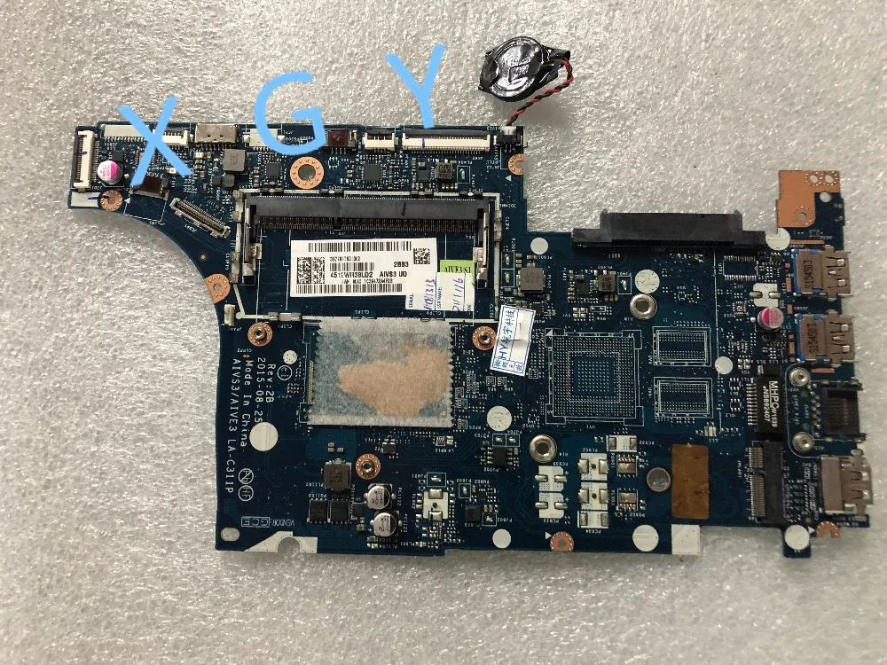 

AIVS3 AIVE3 LA-C311P For Lenovo E31-70 13.3 inch Laptop Motherboard SR23Y i5-5200U 100% Test Ok