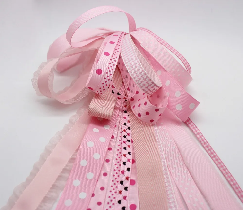 Pinks Series Tapes Grosgrain Printed Polka Dot Ribbons Gingham Checked Ribbon 100% Polyester Fabric Decor Accessoires