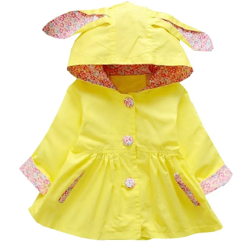 Primavera autunno ragazze giacche Casual capispalla con cappuccio stampa moda 2021 nuovo fiore giacca a vento abbigliamento per bambini 1-5 anni