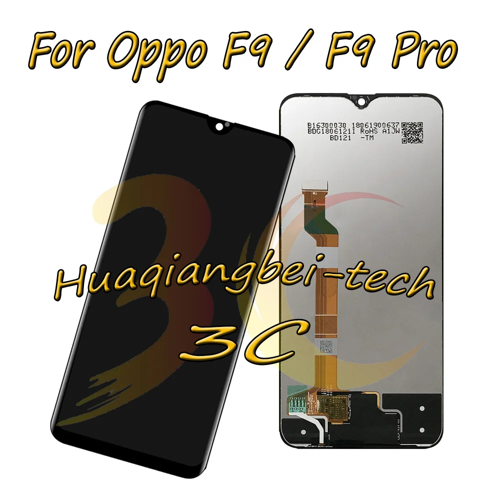 

New 6.3'' Black For Oppo F9 CPH1825 / F9 Pro CPH1823 Full LCD DIsplay + Touch Screen Digitizer Assembly 100% Tested