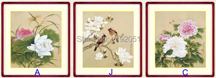 Frameless painting Chinese painting traditional art birds and flowers mural prints pastoral style Yuzhi masterpiece reproduction