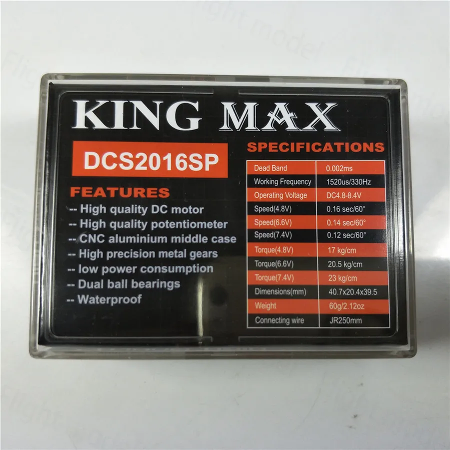 KINGMAX DCS2016SP Waterproof Digital High Voltage Servo For 28-50CC RC Airplane Entry Level Car Robot