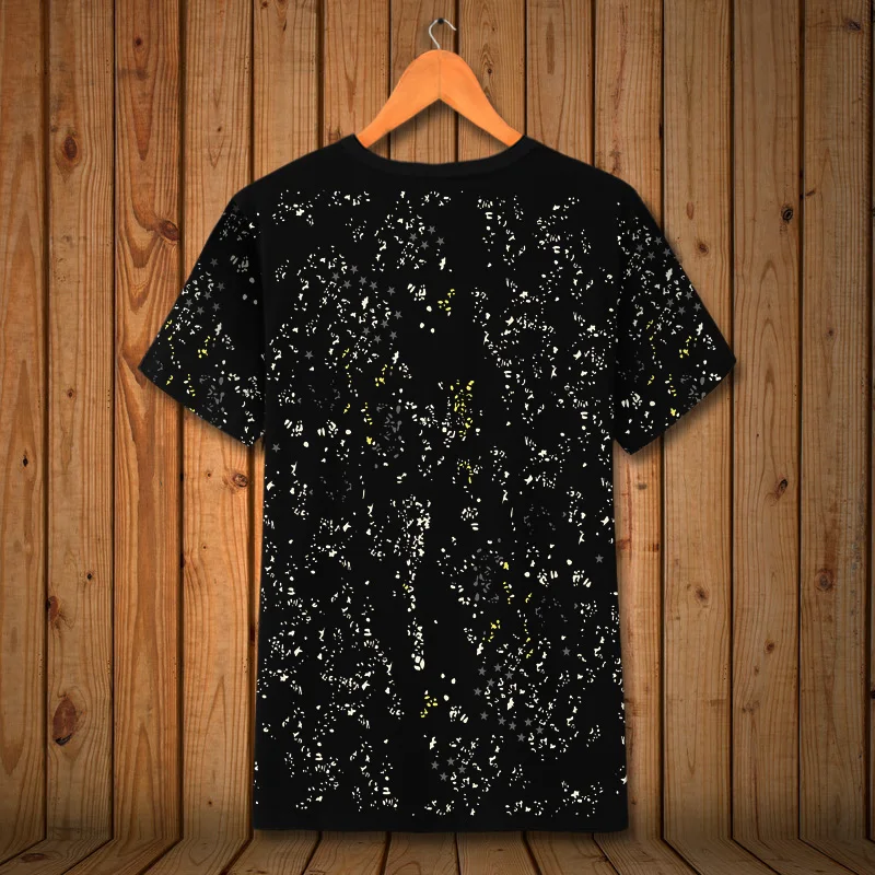 Summer 2018 New soft breathable quality short sleeve t-shirt European style constellation printing fashion t shirt men S-6XL