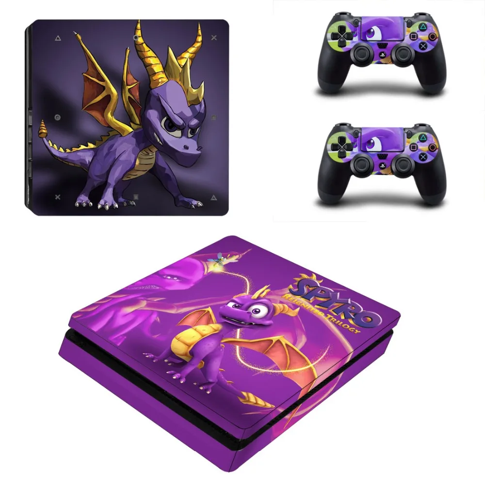 لعبة Spyro التنين PS4 سليم الجلد ملصق لسوني بلاي ستيشن 4 وحدة التحكم و 2 وحدات تحكم PS4 سليم جلود ملصق مائي الفينيل