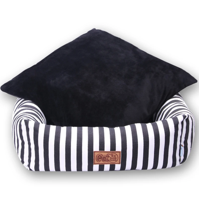 Hot Sale Winter Warm Cute Dog Bed High Quality Canvas Soft Dog House Sofas for Small Medium Dogs kennel Animal Product