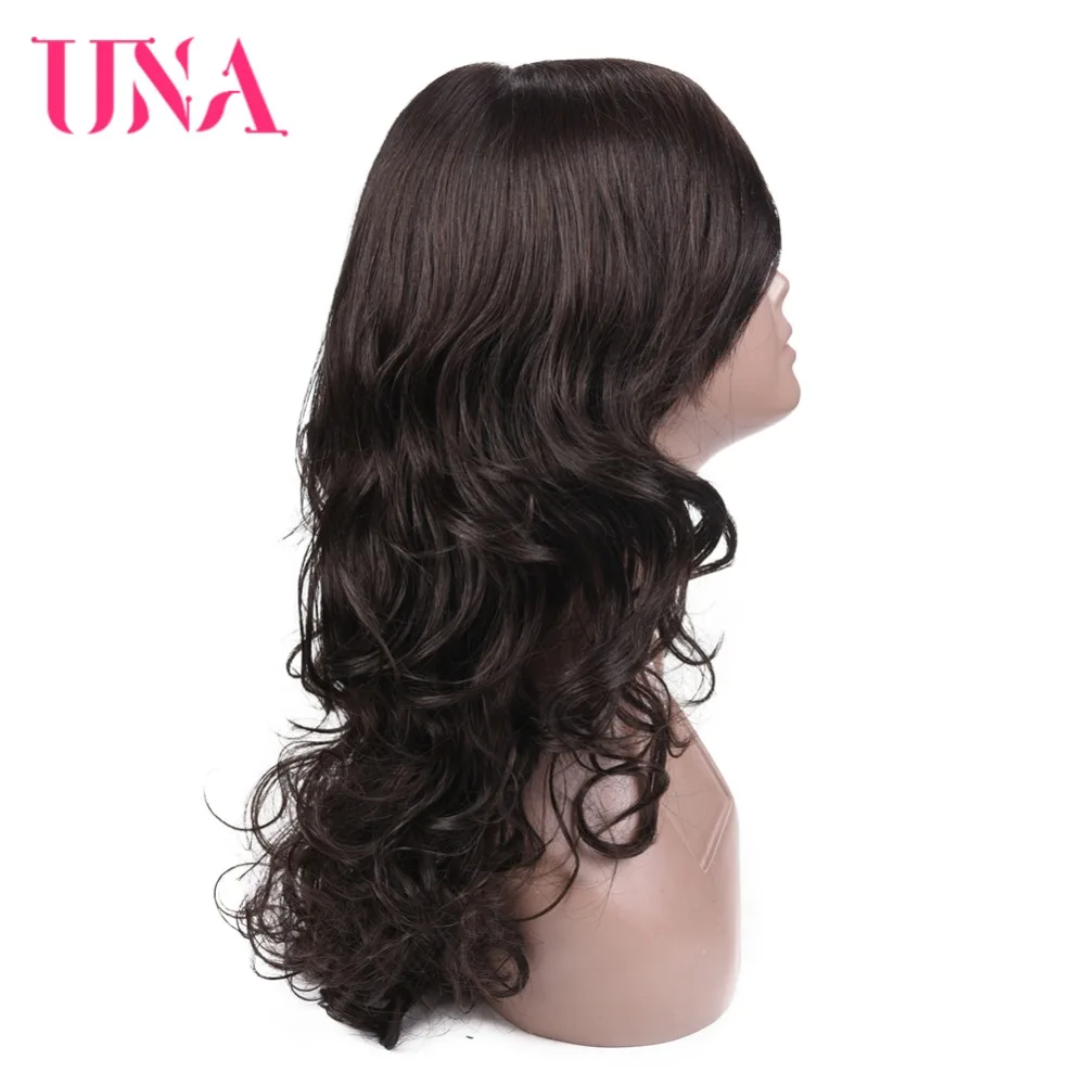 UNA Brazilian Human Hair Wigs Brazilian Loose Wave Hair Non-Lace Front Human Hair Wigs Non-Remy Hair 20