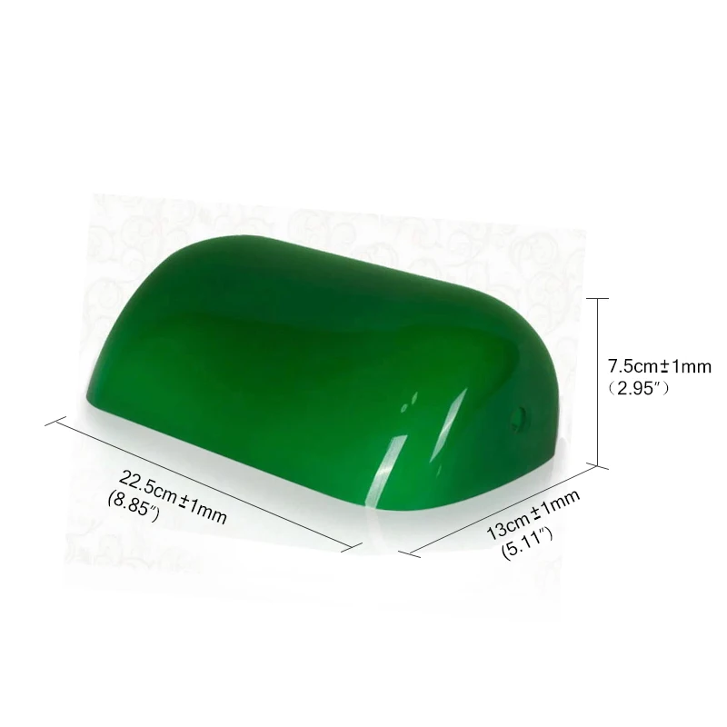 Cubierta de reemplazo de vidrio de Color verde/azul/ámbar/blanco, lámpara de mesa de banquero Retro con enchufe e interruptor de cremallera para el