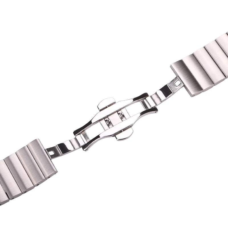 High Quality Stainless Steel Watchbands Bracelet 16mm 18mm 20mm 22mm Silver Black Metal Watch Band Strap Fit For Huawei Gear S3