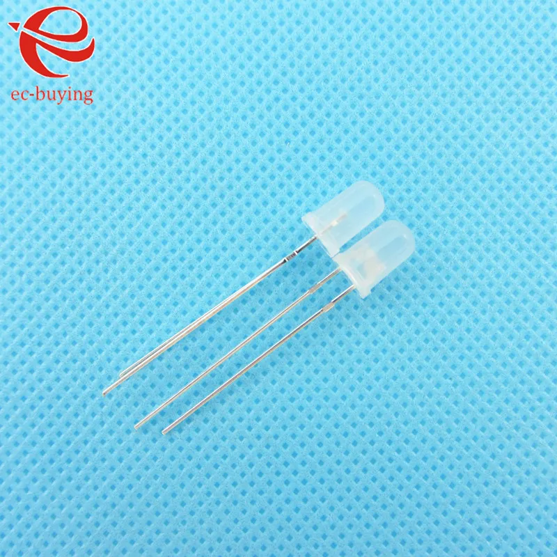 100pcs/lot F3 F5 5mm 3mm LED Bi-Color Diffused Red Emerald-Green Non-Polar Round Light Emitting Diode Dual Foggy Plug-in DIY Kit