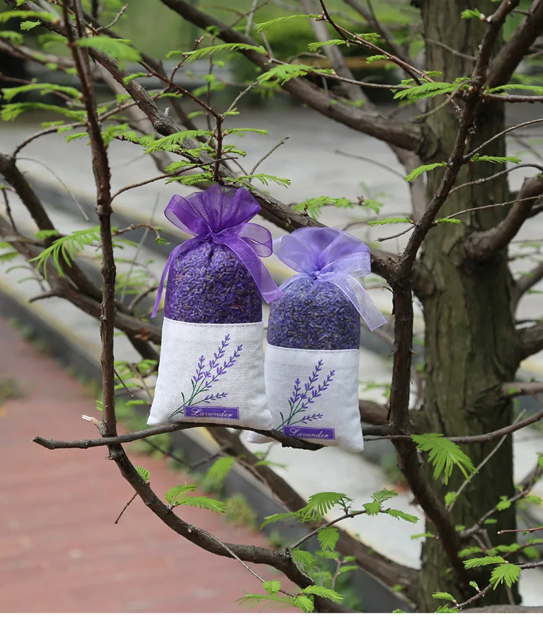 Purple Cotton Organza Lavender Sachet Bag DIY Dried Flower Sweet Bursa Wardrobe Mouldproof Gift Bag  500pcs lin4577