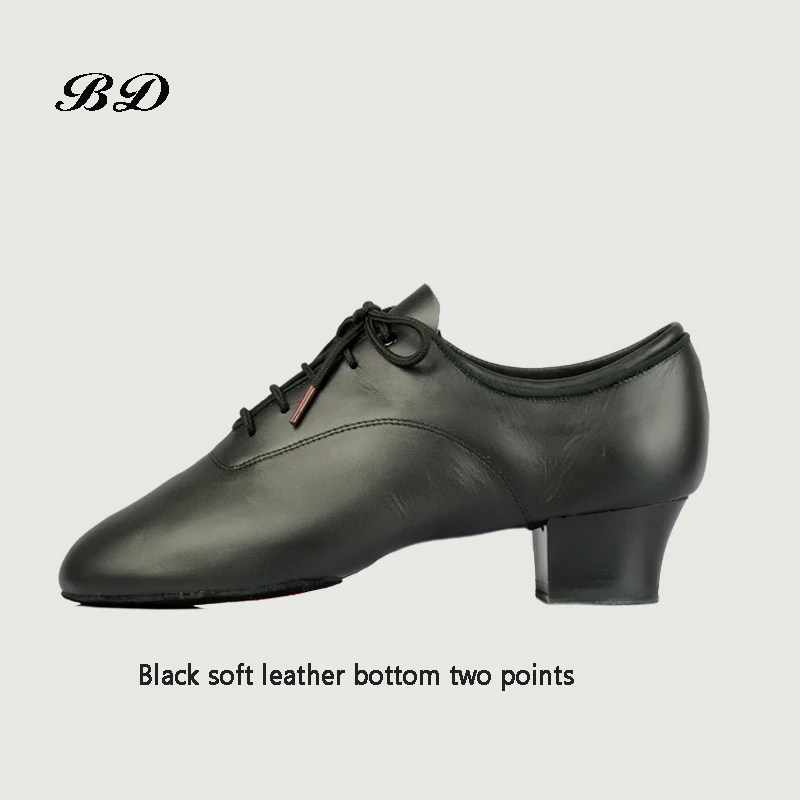 Latin Dance Shoes Sneakers MEN SHOES Profession Ballroom Shoe Modern Soft Cowhide Premium Oxford Heel 4.5 Cm BD 417 Soft Sole