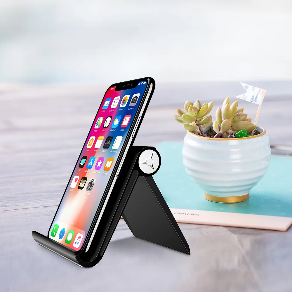 Crouch Phone Holder for iPhone 8 7 X Universal Desk Mount Holder Stand for Samsung SONY Cell Phone ABS Adjustable Mobile Support