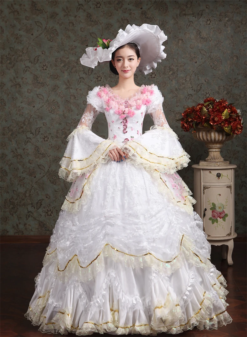 Medieval Renaissance Queen Princess Victorian Costume Edwardian Victorian Dress Halloween Cosplay Costume For Women