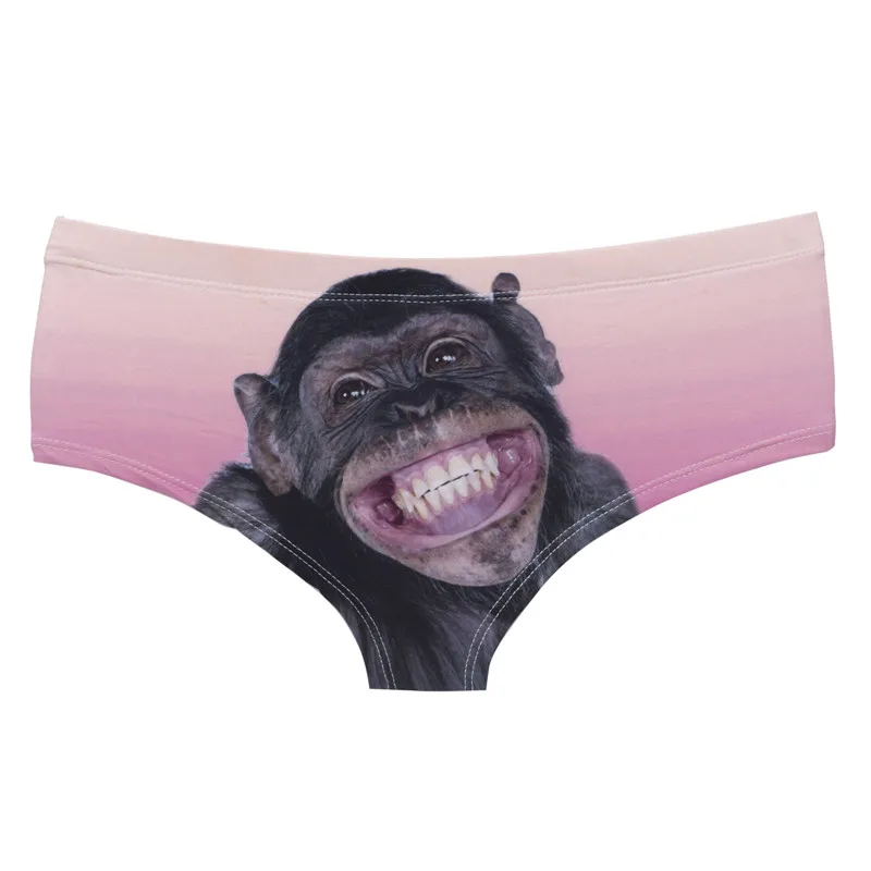 DeanFire Horny Monkey Cartoon Print Sexy Panties Women Underwear Super Soft Kawaii Lovely Female Push Up Briefs Lingerie Thong