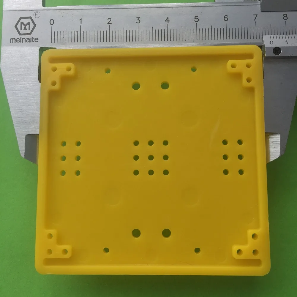 2pcs J472Y 75*75mm Yellow Plastic Square Plate Multi Aperture ABS Model Baseboard