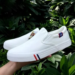 New Spring Summer Men Shoes Breathable Canvas Shoes Slip on Mens Casual loafers Shoes High Quality Flats Big size 45 46 47 48