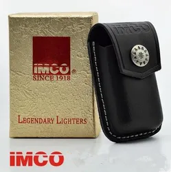 IMCO  Lighter leather sheath 6700 portable cigarette Lighter cover box black leather clasp style lighter case pouch