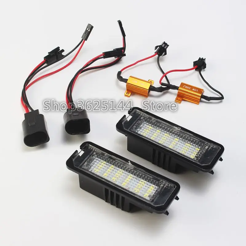 

Super Bright 2X18SMD LED License Plate Light For VW Golf 6 VI 5 V GTI Seat Leon Altea