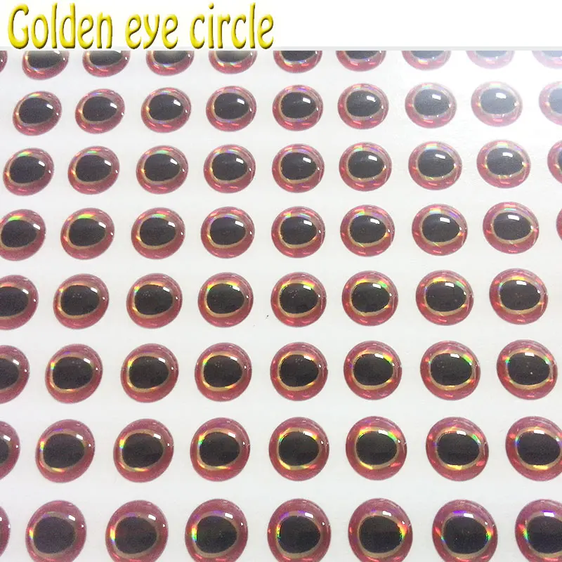 2018NEW fishing 3D eyes the golden eyes circle lure eyes 1000pcs/lot