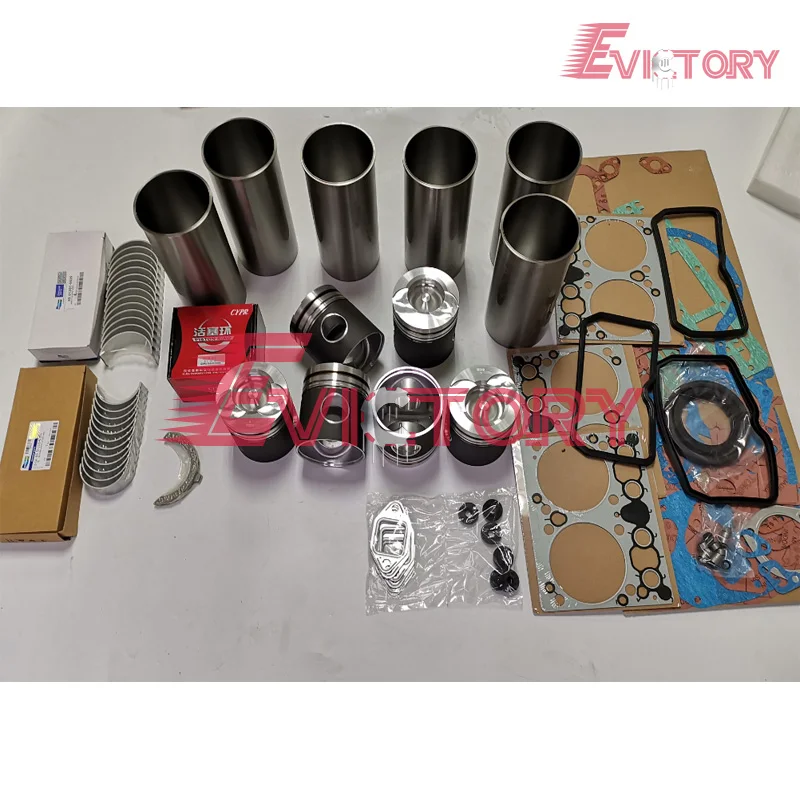 

For Doosan Excavator engine repair DE08 DE08T DE08TI DE08TIS piston piston ring cylinder liner full gasket kit engine bearing