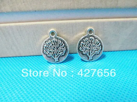 15pcs  Antique Silver/Antique Bronze Filigree Lucky Tree of Life Round Base Setting Tray Bezel Pendant ,fit 14mm Cabochon/Cameo