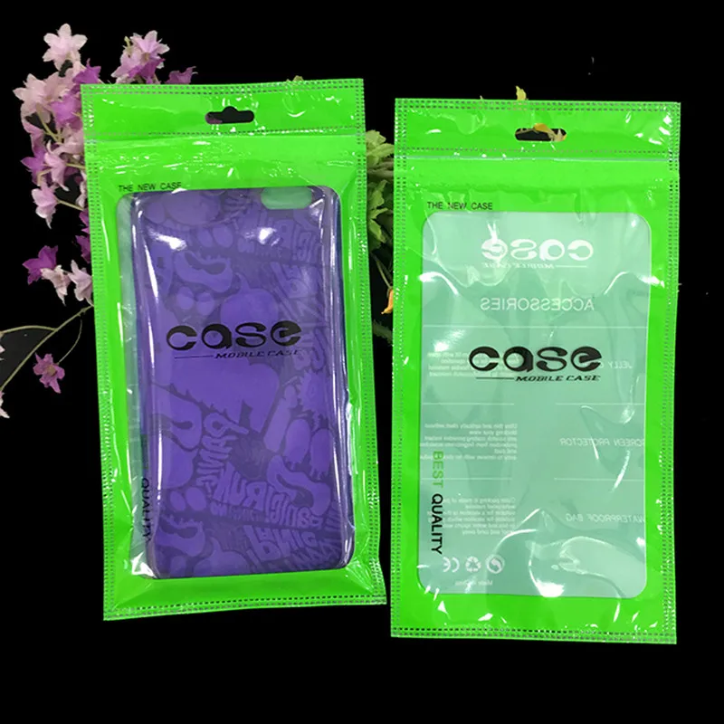 200Pcs/Lot Plastic Ziplock Bag For Mobile Phone Case Packaging Zip Lock Poly Bag For iPhone 6 6s 7 Plus Samsung Galaxy Note 5 7 image 2