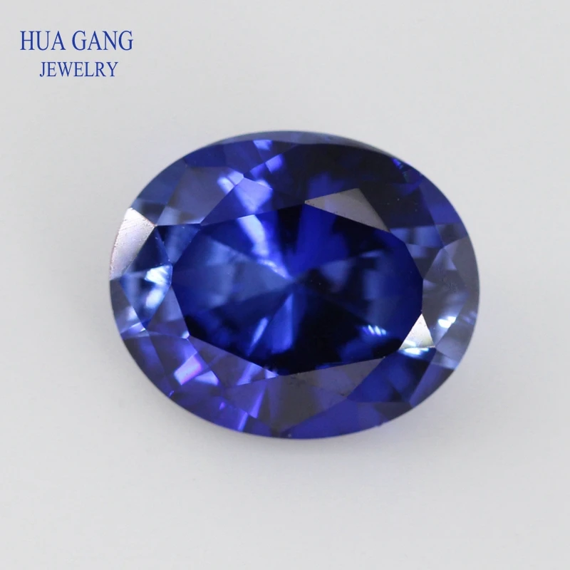 Size 2x3~15x20mm Oval Cut 34# Blue Stone Synthetic Corundum Gems Stone For jewelry Wholesale