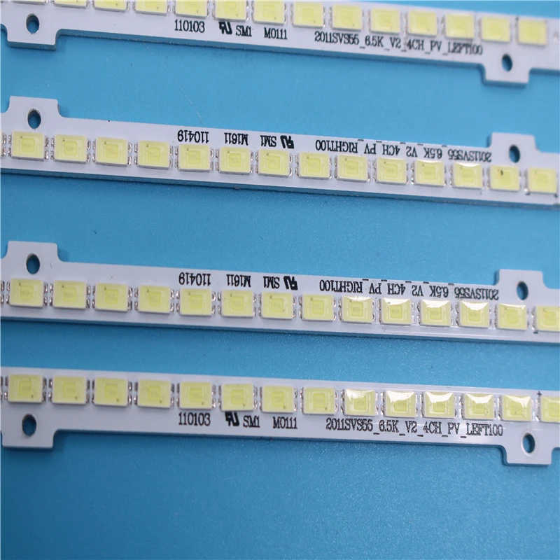 680 مللي متر 100 LED شريط إضاءة خلفي لسامسونج 55 ''التلفزيون UA55D6600 BN64-01664A LTJ550HW01-V UA55D6000 UA55D6400 2011SVS55 LTJ550HW03-H