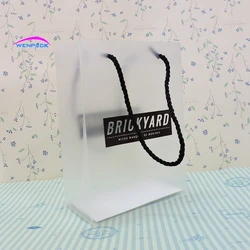 Custom Printed Logo Shopping Handle Frosted PP PVC Gift Plastic Bag