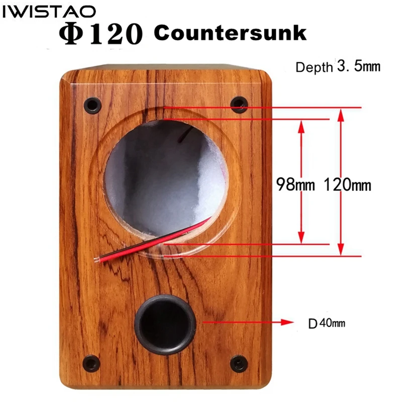 IWISTAO altavoz de rango completo de 3 pulgadas gabinete vacío caja de altavoz pasivo madera 15mm tablero MDF de alta densidad volumen 5.2L DIY