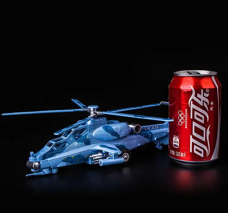 High imulation Armed Helicopter Model, 1: 32 Alloy Pull Back Airplane Model, Musical& Flashing ,metal diecast, Free Shipping