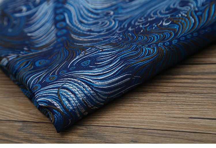 Peacock style Metallic Jacquard Brocade Fabric,3D jacquard fabric, yarn dyed fabric for Womens Coat Dress Skirt By meter