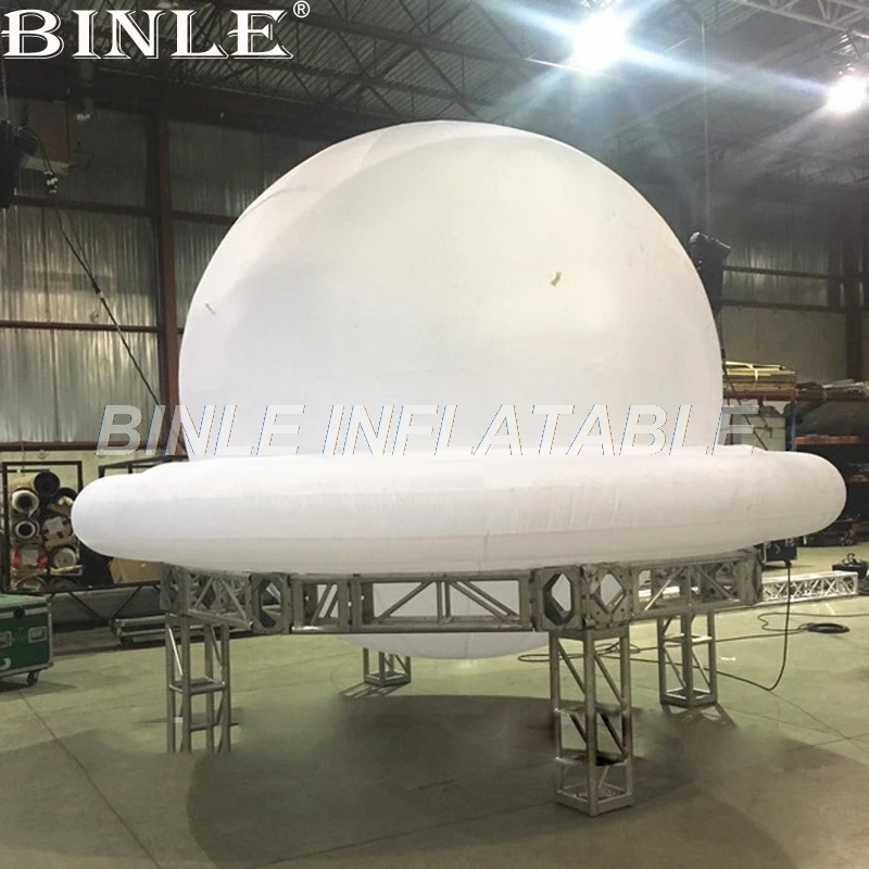 

Custom event white giant inflatable UFO model flying saucer advertising planet balloon for for promotional sale