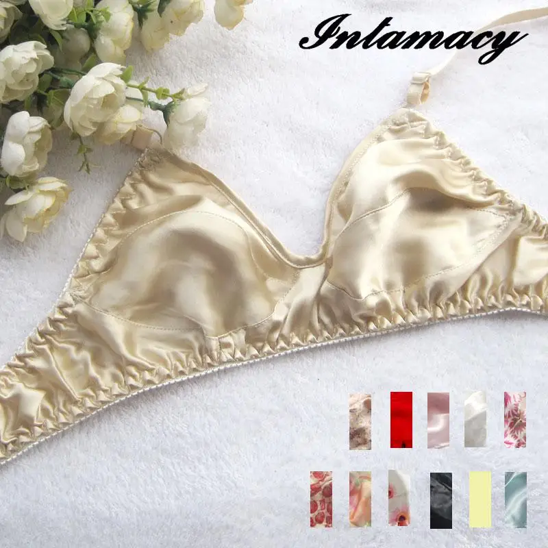 100% real Silk Boutique Bra, Double-sided Silk ,Wireless, Unlined ,Health Comfortable relax, Underwear silk Bra