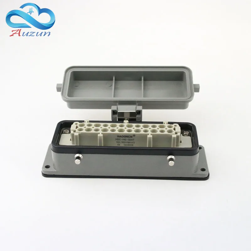 Heavy-duty connector H24B - HE - 024-1 with cover 24 core base line measure double current 16 a voltage 500 v