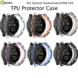 High Quality TPU Protective Case For Garmin Forerunner 245 245M SmartWatch Protection Cover Shell Replacement Shockproof Clear