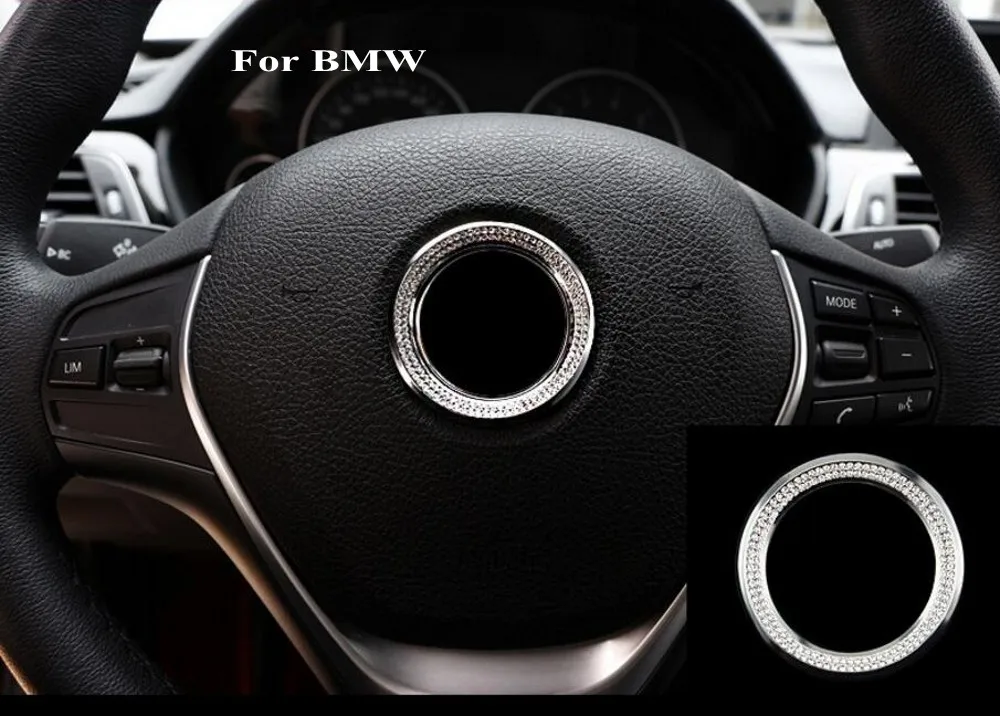 JanDeNing For Car Special Steering Wheel With Diamond Sticker Trim Decoration for BMW/Volkswagen/Toyota/Honda/Mazda/Nissan