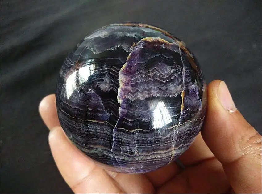 

1pcs Natural Fluorite Quartz Crystal Polished Sphere Ball Healing 60mm