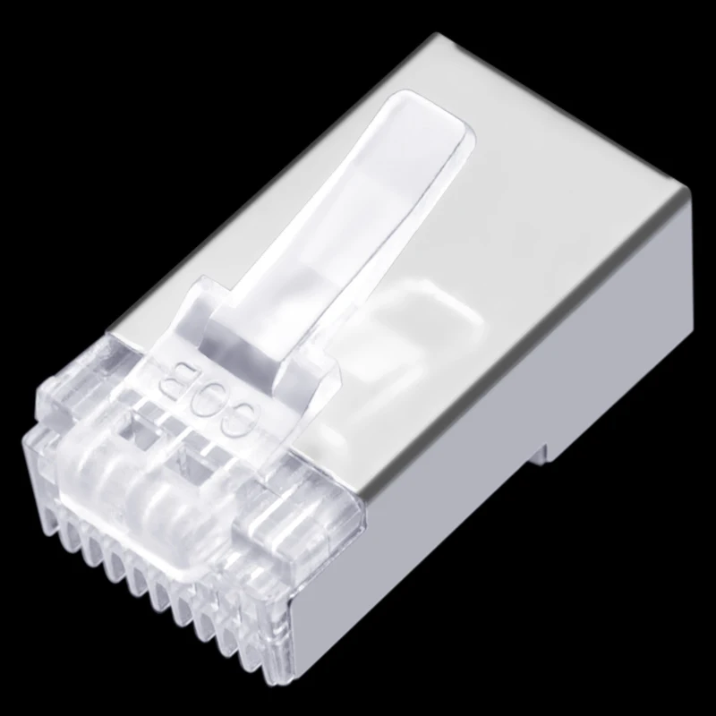 30pcs RJ48 RJ45 RJ50 FTP 10P10C Ethernet network cable connector modular plug Cat5E 10-core network shielded crystal head